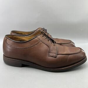 Allen Edmonds Stockbridge Derby Shoes Men's 10 3E Brown Leather Split Toe Oxford
